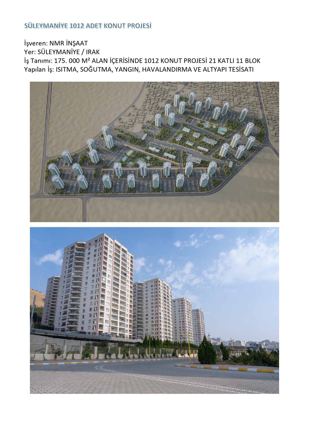 Suleymaniye 1012 adet konut projesi